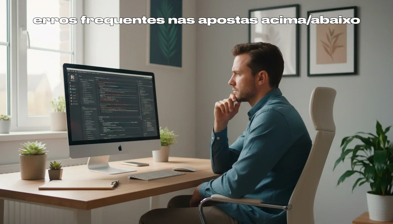 Pessoa pensativa a olhar para um ecrã de computador com a mão no queixo